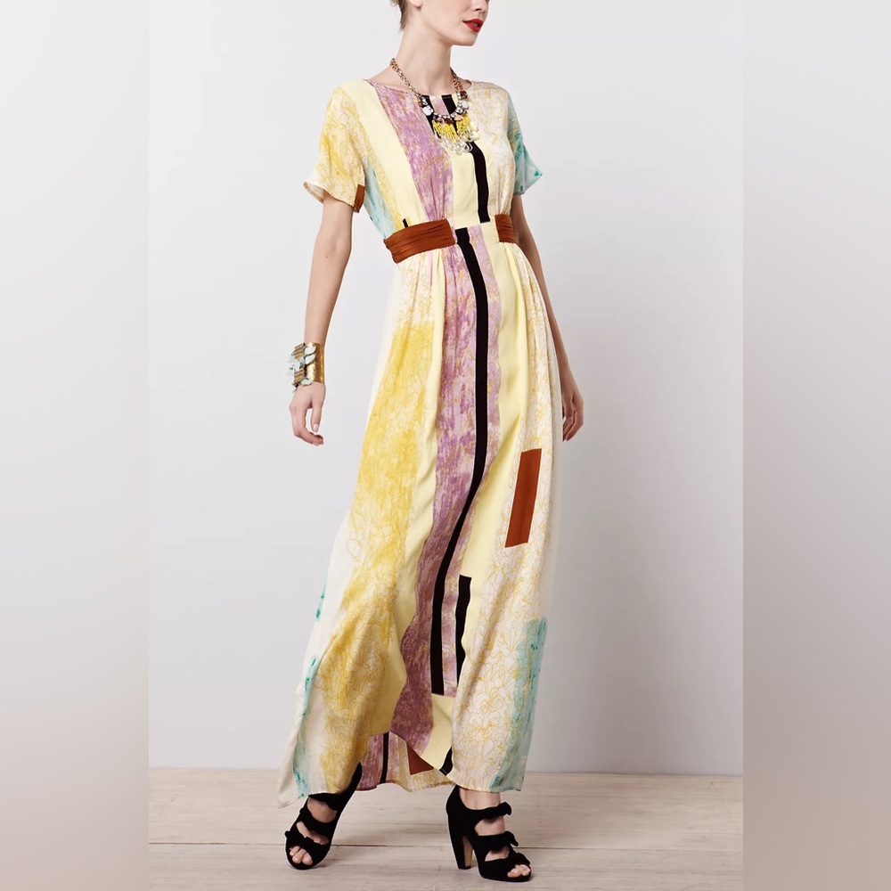 Anthropologie Penelope Dress, 100% silk, with slip